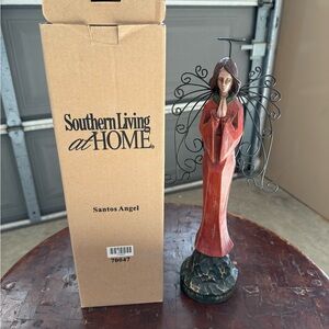 Southern Living At Home Red Santos Angel with Wire Wings